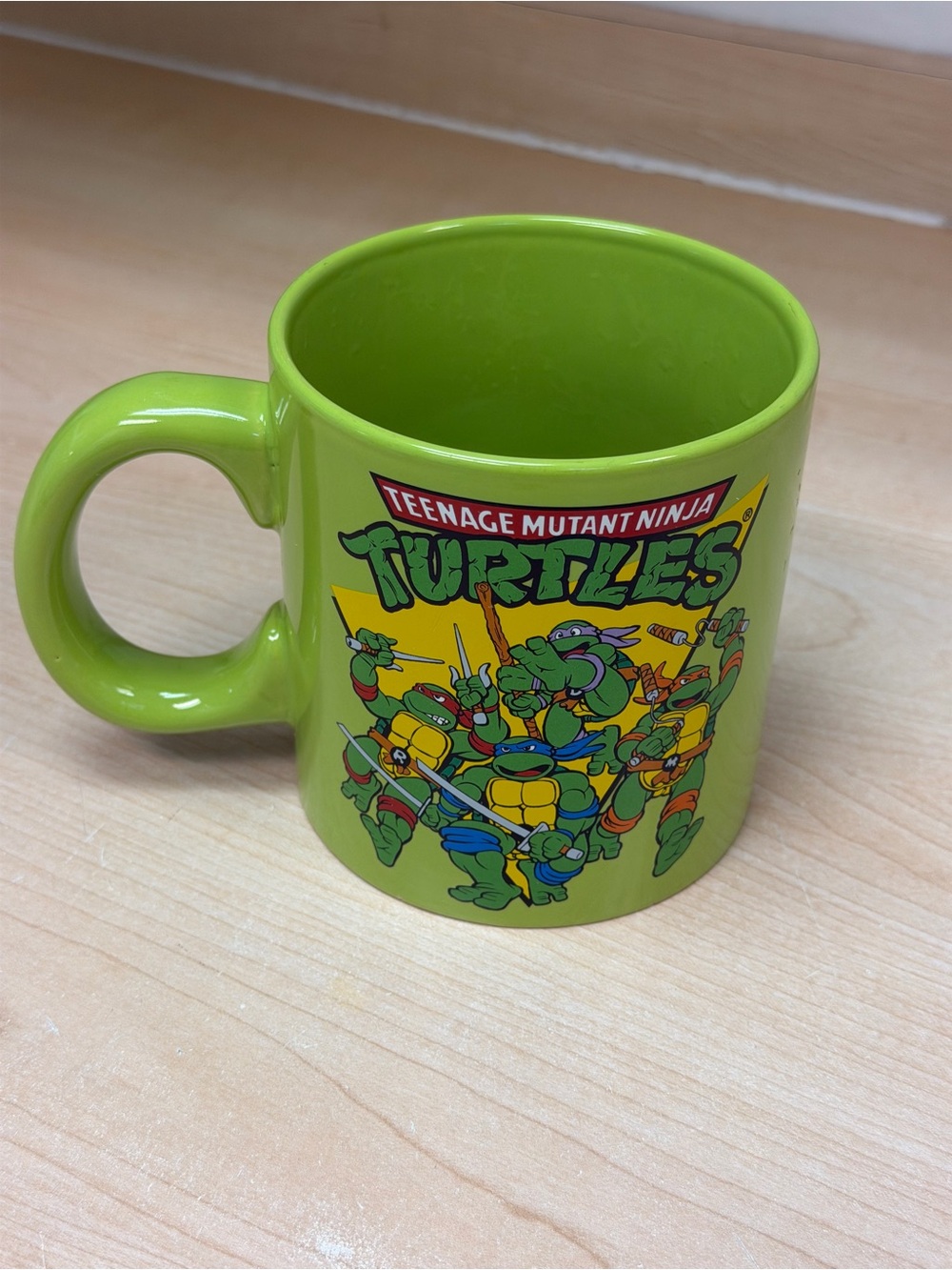TMNT Teenage Mutant Ninja Turtles JUMBO GREEN Nickelodeon Ceramic Coffee Mug